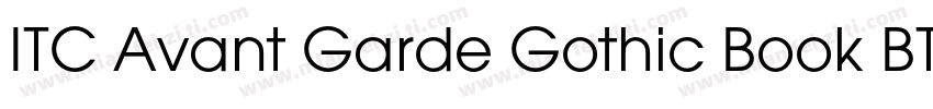 ITC Avant Garde Gothic Book BT Requ字体转换